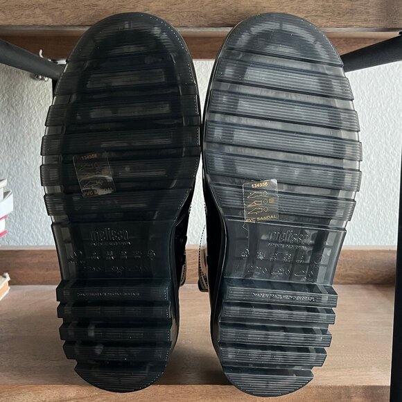 MELISSA Black Coturno Ad Combat Boots NEW 40/9 - Picture 5 of 8